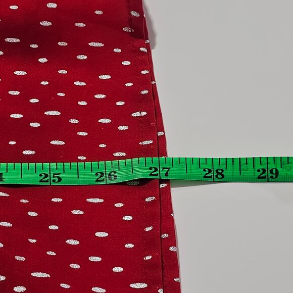 Check Me First Layered Red with Silver Polka-Dot Tie Sleeves and Belt Large NWOT - Picture 7 of 7